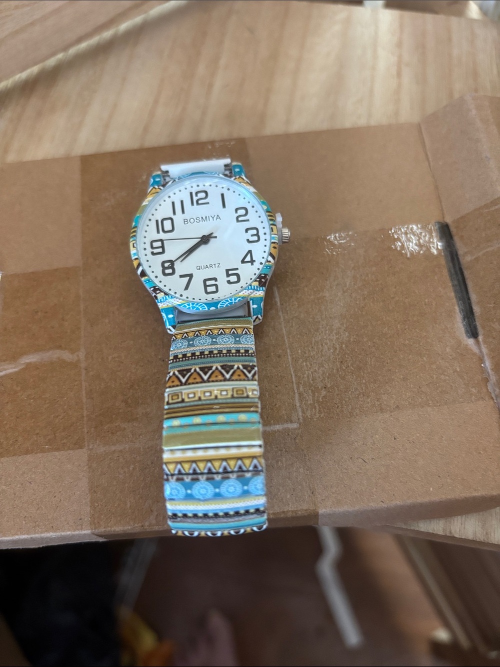 Turquoise Patterned Quartz Watch - Brand New